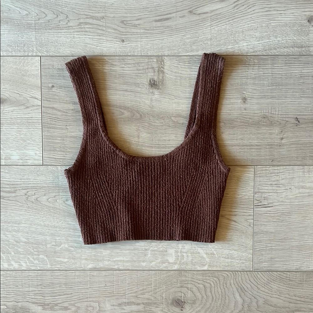 Pacsun Women’s Tops | Kendall & Kylie Brown Ribbed Women's Crop Tank | Size: S
